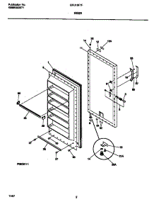 02 - Door parts for Frigidaire Freezer GFU16F7FW1 from AppliancePartsPros.com