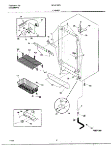 04 - Cabinet parts for Frigidaire Freezer GFU21M7HW1 from AppliancePartsPros.com