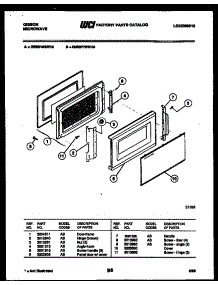 03 - Door Parts parts for Frigidaire Microwave OM08P4NWHA from AppliancePartsPros.com