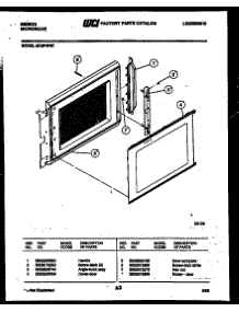 03 - Door Parts parts for Frigidaire Microwave M13P4NW from AppliancePartsPros.com