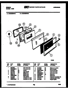 05 - Door Parts parts for Frigidaire Range CGC4M6WXB from AppliancePartsPros.com