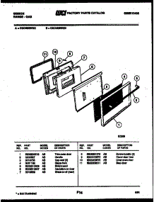 05 - Door Parts parts for Frigidaire Range CGC4M6WXD from AppliancePartsPros.com