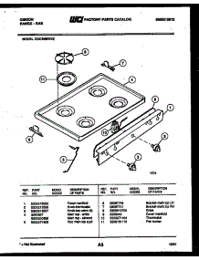 03 - Cooktop Parts parts for Frigidaire Range CGC4M6WXE from AppliancePartsPros.com