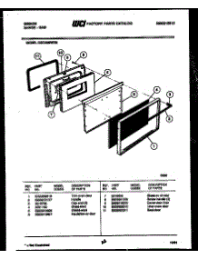 05 - Door Parts parts for Frigidaire Range CGC4M6WXE from AppliancePartsPros.com