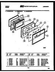 06 - Door Parts parts for Frigidaire Range CGC4S7WUTC from AppliancePartsPros.com