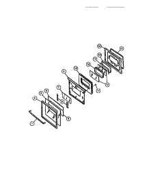 04 - Oven Door parts for Frigidaire Range CGC4S8DXE from AppliancePartsPros.com