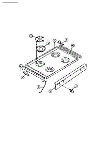03 - Cooktop parts for Frigidaire Range CGC4S8DXF from AppliancePartsPros.com