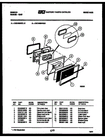 04 - Door Parts parts for Frigidaire Range CGC4S8WXD from AppliancePartsPros.com