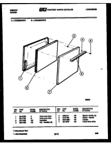 04 - Door Parts parts for Frigidaire Range CGD1M2WSTC from AppliancePartsPros.com
