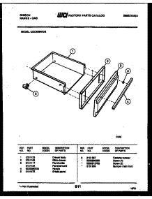 07 - Drawer Parts parts for Frigidaire Range CGC4S8WXE from AppliancePartsPros.com