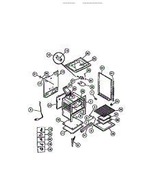06 - Body parts for Frigidaire Range CGC4S8DXE from AppliancePartsPros.com