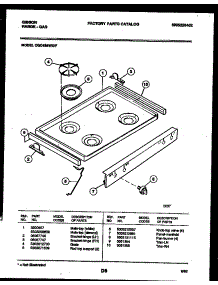 03 - Cooktop Parts parts for Frigidaire Range CGC4S8WXF from AppliancePartsPros.com