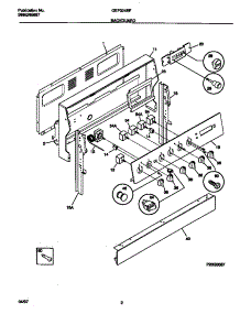 02 - Backguard parts for Frigidaire Range GEF324BFDA from AppliancePartsPros.com