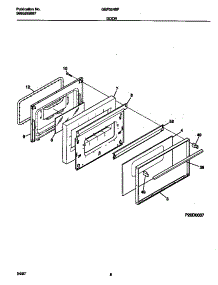 05 - Door parts for Frigidaire Range GEF324BFDA from AppliancePartsPros.com