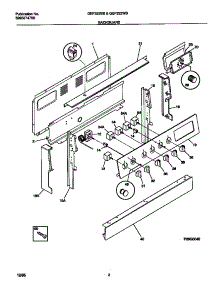 02 - Backguard parts for Frigidaire Range GEF322WBDD from AppliancePartsPros.com