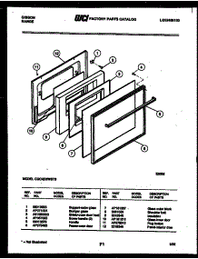 04 - Door Parts parts for Frigidaire Range CGC4C5WSTD from AppliancePartsPros.com