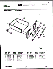 07 - Drawer Parts parts for Frigidaire Range CGC4S8WXC from AppliancePartsPros.com