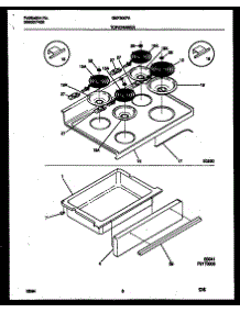 04 - Top / Drawer parts for Frigidaire Range GEF300PAWA from AppliancePartsPros.com