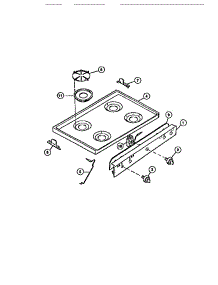 03 - Cooktop parts for Frigidaire Range CGC4M6DXF from AppliancePartsPros.com