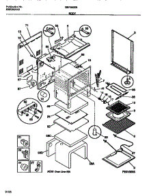 03 - Body parts for Frigidaire Range GEF350SBDA from AppliancePartsPros.com