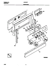 02 - Backguard parts for Frigidaire Range GEF355BFDA from AppliancePartsPros.com