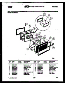 07 - Door Parts parts for Frigidaire Range CGC4S9DXA from AppliancePartsPros.com