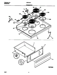 04 - Top / Drawer parts for Frigidaire Range GEF355BFDA from AppliancePartsPros.com