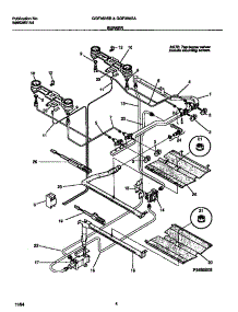 03 - Burner parts for Frigidaire Range GGF350SBWA from AppliancePartsPros.com
