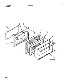 06 - Door parts for Frigidaire Range GGF322BBWA from AppliancePartsPros.com