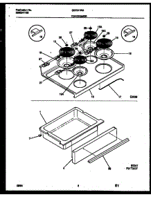 04 - Top / Drawer parts for Frigidaire Range GEF311WADA from AppliancePartsPros.com