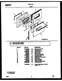 05 - Door parts for Frigidaire Range GEF311WADA from AppliancePartsPros.com