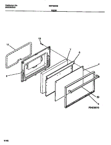 05 - Door parts for Frigidaire Range GEF350SBWA from AppliancePartsPros.com