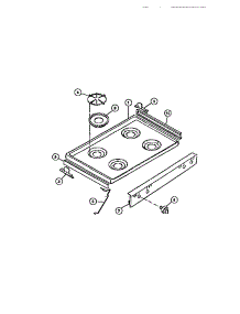 03 - Cooktop parts for Frigidaire Range CGC4S8DXD from AppliancePartsPros.com