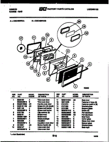04 - Door Parts parts for Frigidaire Range CGC4S8WXB from AppliancePartsPros.com