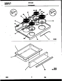 04 - Top / Drawer parts for Frigidaire Range GEF312BAWA from AppliancePartsPros.com