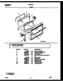 05 - Door parts for Frigidaire Range GEF301SADA from AppliancePartsPros.com