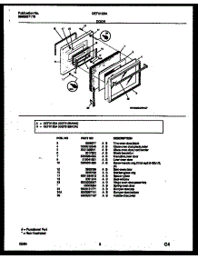 05 - Door parts for Frigidaire Range GEF312BAWA from AppliancePartsPros.com
