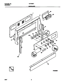 02 - Backguard parts for Frigidaire Range GEF355CFSA from AppliancePartsPros.com
