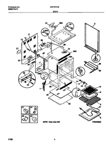 03 - Body parts for Frigidaire Range GEF357CBSD from AppliancePartsPros.com