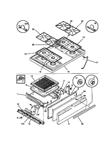 05 - Top / Drawer parts for Frigidaire Range GGF322BBDC from AppliancePartsPros.com