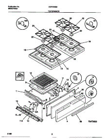 05 - Top / Drawer parts for Frigidaire Range GGF325BBWD from AppliancePartsPros.com