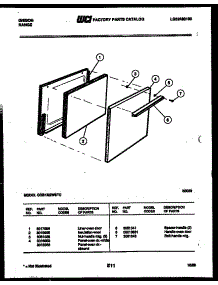 06 - Door Parts parts for Frigidaire Range CGB1M2WSTC from AppliancePartsPros.com