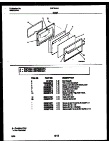 07 - Door Parts parts for Frigidaire Range GGF353SAWA from AppliancePartsPros.com