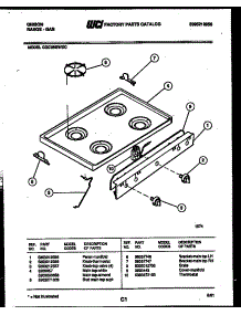 03 - Cooktop Parts parts for Frigidaire Range CGC2M5WXC from AppliancePartsPros.com