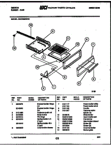04 - Broiler Drawer Parts parts for Frigidaire Range CGC2M5WXC from AppliancePartsPros.com