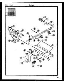 06 - Burners parts for Frigidaire Range CGC3M2WSTC from AppliancePartsPros.com
