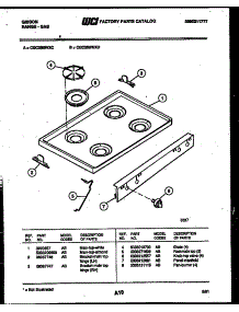 03 - Cooktop Parts parts for Frigidaire Range CGC3S5WXC from AppliancePartsPros.com