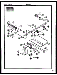 13 - Burners parts for Frigidaire Range CGC4M4WSTC from AppliancePartsPros.com