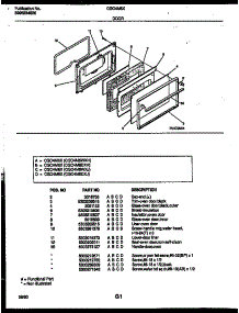 06 - Door Parts parts for Frigidaire Range CGC4M6DXJ from AppliancePartsPros.com