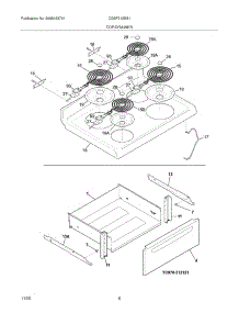 07 - Top / Drawer parts for Gibson Range CGEF312ES1 from AppliancePartsPros.com